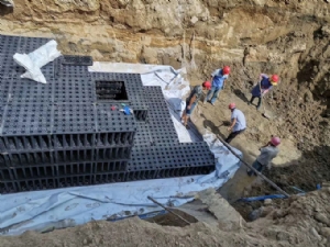 雨水收集模块施工